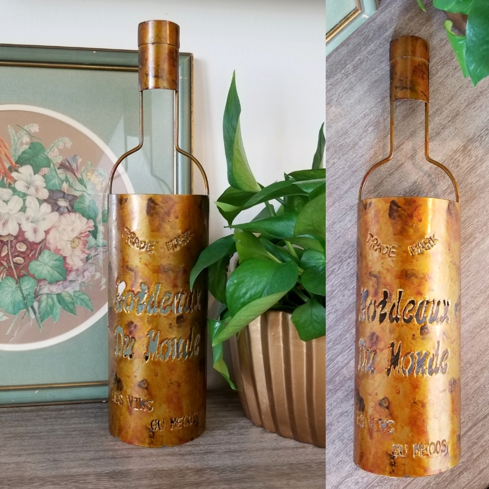 VTG Wine Bottle Tea Light Holder